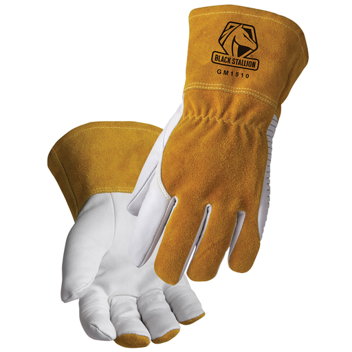 Black Stallion GM1510 Premium Goatskin MIG Welding Gloves – XX-Large, DragPatch®, Kevlar Stitching