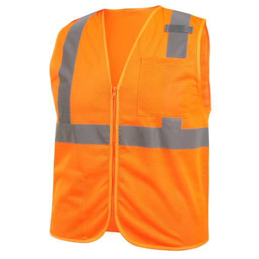 ANSI Class 2 Hi-Vis Standard Safety Vest, Safety Orange