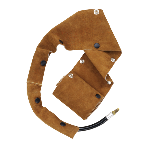 Split Cowhide Cable Cover with Snap Closure, 1.75" diameter