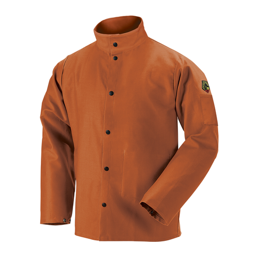 12 oz. Flame-Resistant Cotton Welding Jacket, Brown