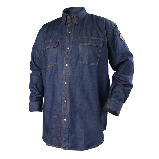 Flame-Resistant Denim Work Shirt