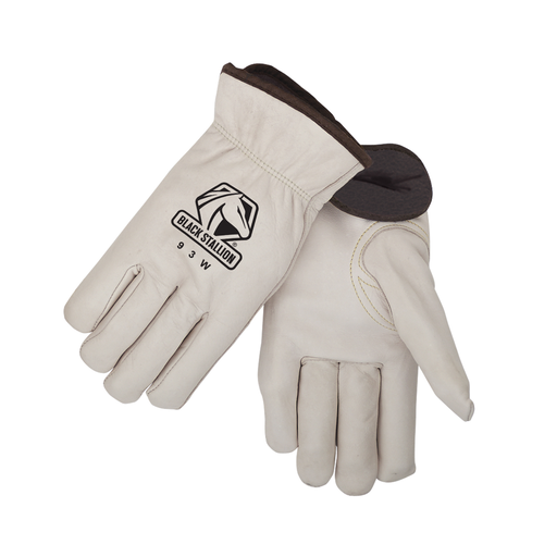 Fleece Insulated Cowhide Winter Drivers Glove