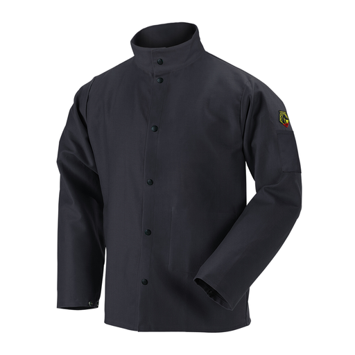 9oz. Flame-Resistant Cotton Welding Jacket, Black
