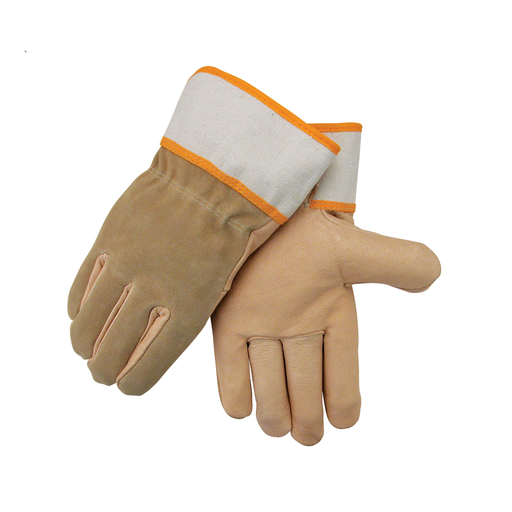 Shoulder Split Cowhide/Canvas back Basic Leather Palm Work Gloves