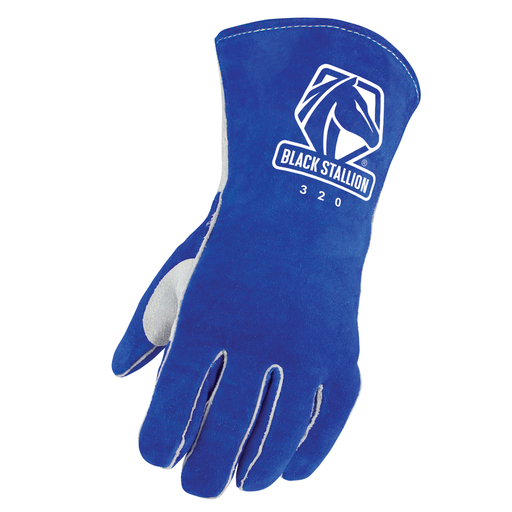 Black Stallion Side Split Cowhide Welding Glove Left Hand Only – Large | CushionCore™ Liner & Heavy-Duty Stick Protection