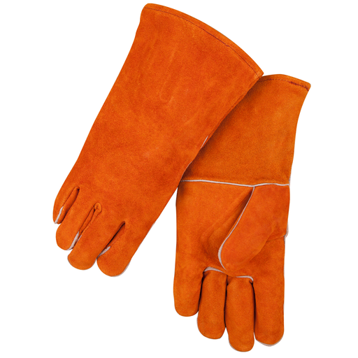 Economy Split Cowhide Welding Glove, Orange