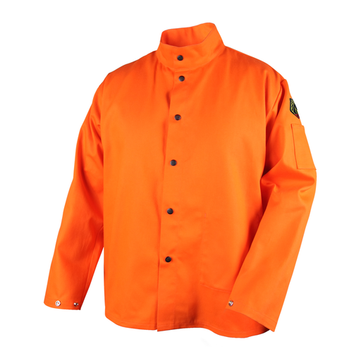 9oz. FR Cotton Welding Jacket, Safety Orange