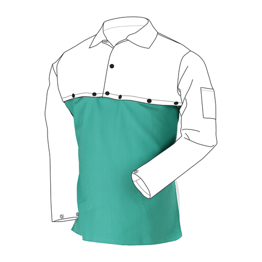 Flame-Resistant Cotton Bib, 24" Length