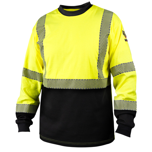Hi-Vis Class 3 AR/FR Cotton Knit Long-Sleeve T-Shirt