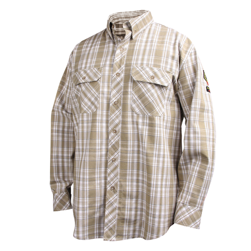 WORK SHIRT 7OZ PLAID KHAKI L