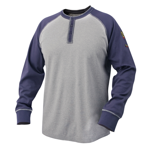 7OZ FR COTTON JERSEY HENLEY, LRG