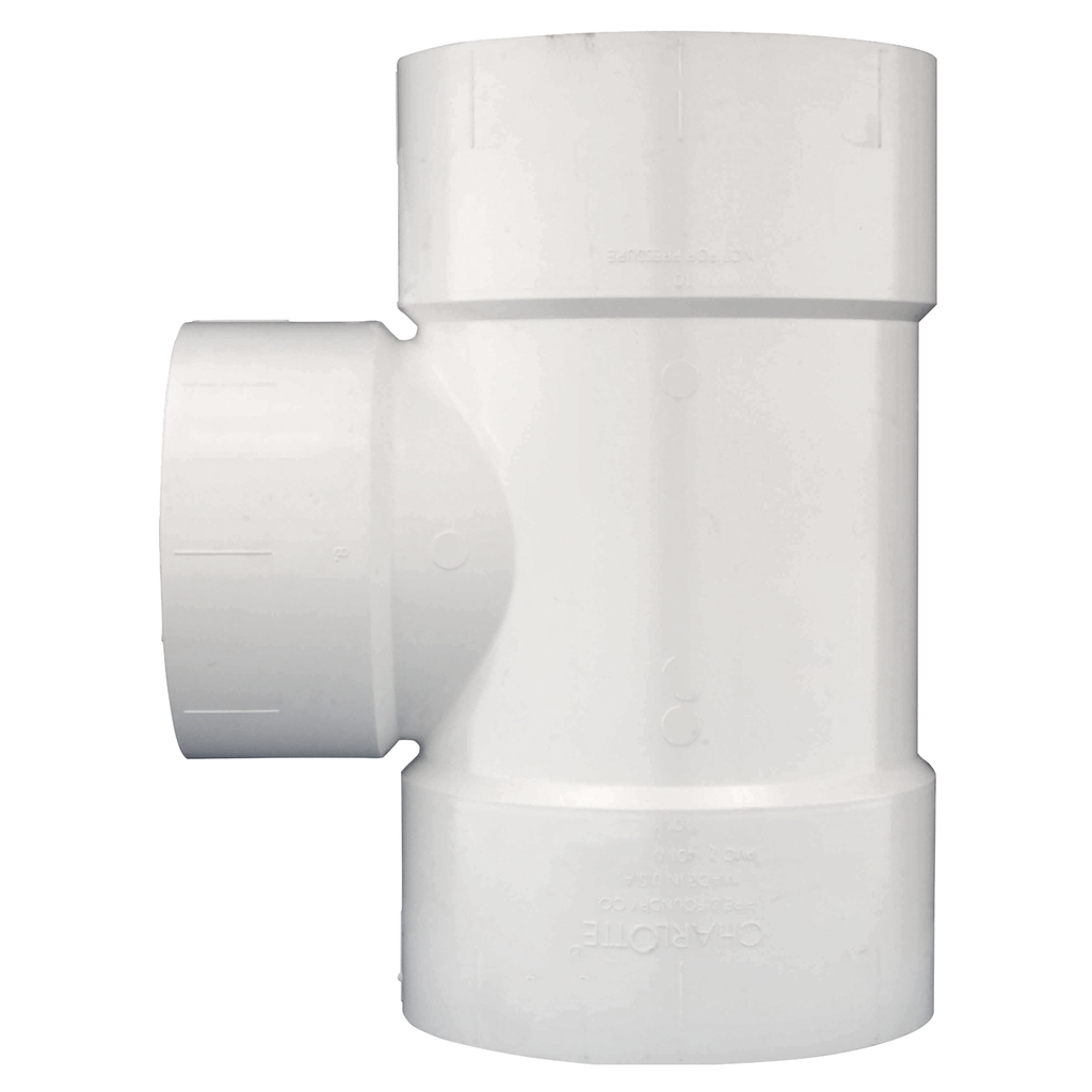 10 x 10 x 8 DWV STRAIGHT TEE REDUCING