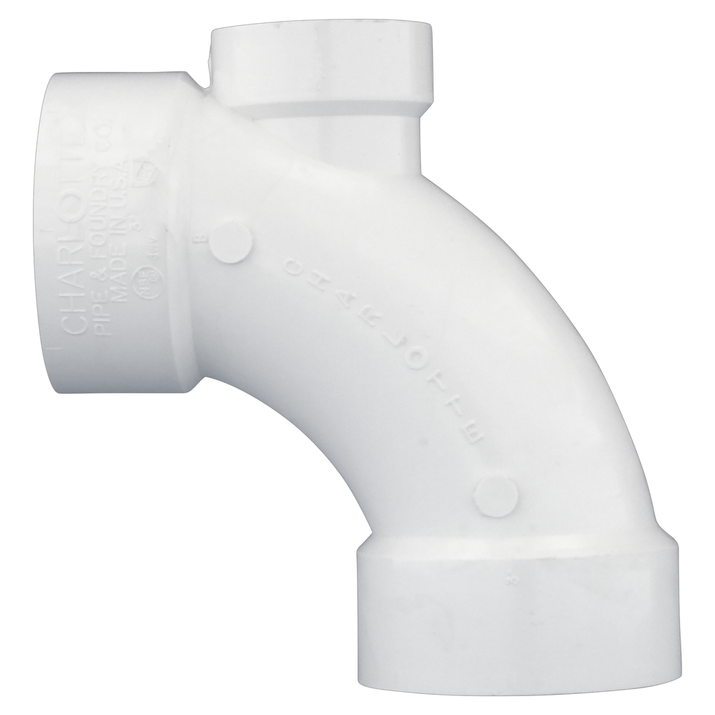 3x3x2 DWV LONG SWEEP 1/4 BD W/HH INLET