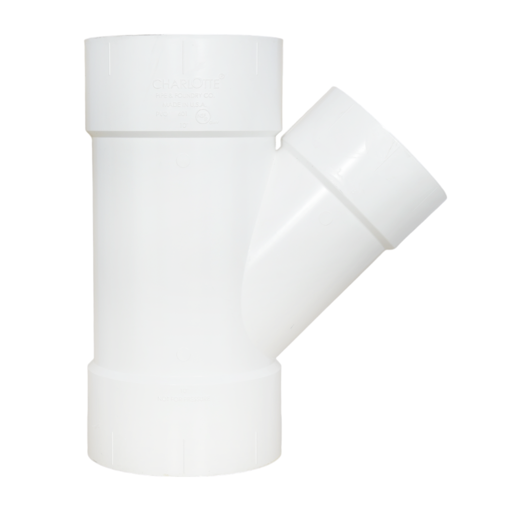 10 x 10 x 8 DWV WYE REDUCING