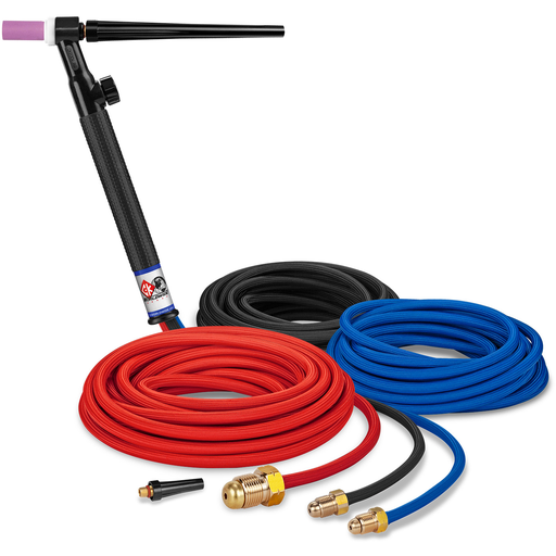 250 Amp Rigid head TIG Torch with Valve, Water-Cooled, 25' superflex cables