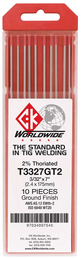 TUNGSTEN 3/16" 2% THORIATED