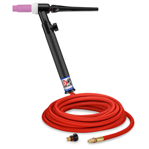 150 Amp Rigid head TIG Torch with Valve, Gas-Cooled, 25' superflex cables