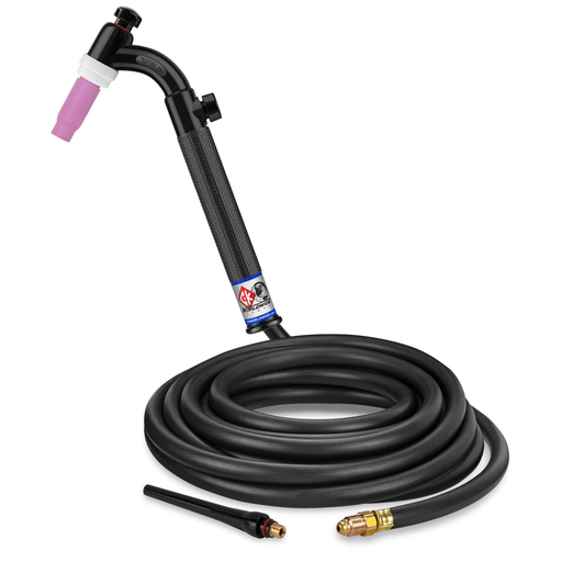 200 Amp Flex head TIG Torch with Valve, Gas-Cooled, 12.5' Standard Cables, Trim Line