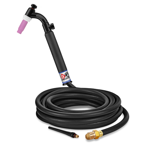 200 Amp Flex head TIG Torch with Valve, Gas-Cooled, 25' Standard Cables