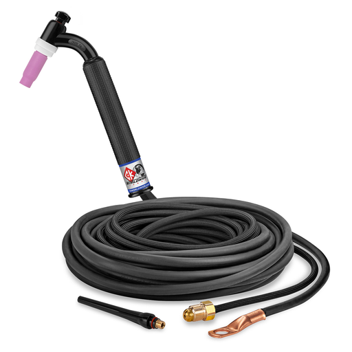 CK Worldwide CK26-25-2SF FX 200 Amp Gas-Cooled Flex Head TIG Torch with 25 Inch Superflex Cables
