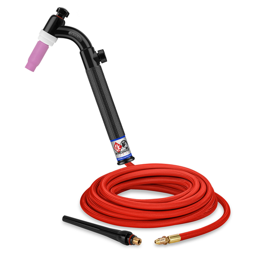 150 Amp Flex head TIG Torch with Valve, Gas-Cooled, 25' superflex cables