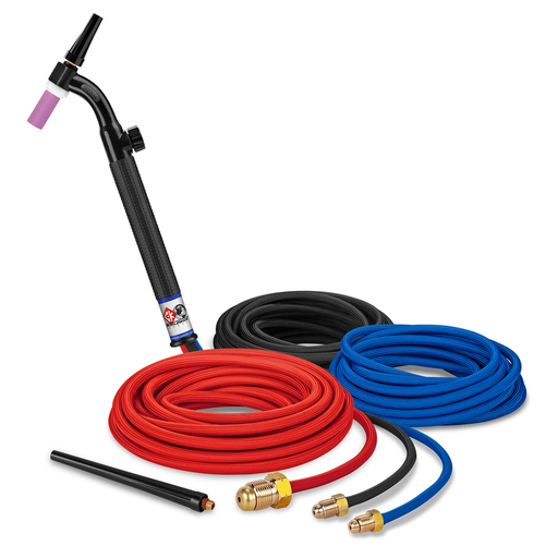 250 Amp Flex head TIG Torch with Valve, Water-Cooled, 25' superflex cables