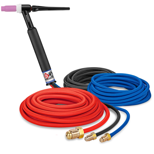 350 Amp Rigid head TIG Torch, Water-Cooled, 25' superflex cables