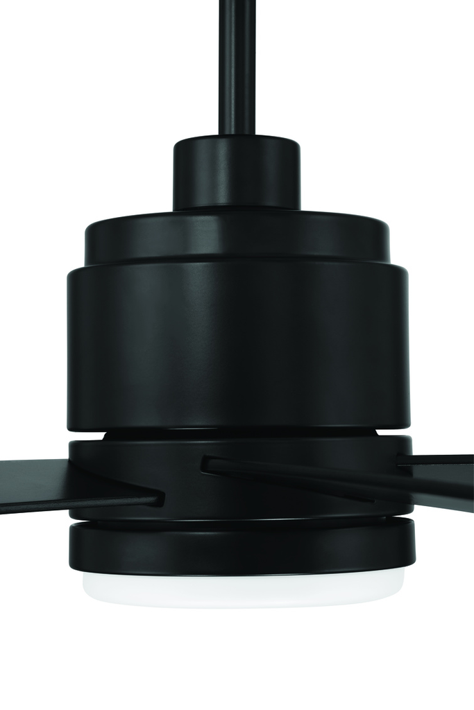 McCoy 52" 5-Blade Ceiling Fan in Flat Black w/ Flat Black Blades; Light Kit Included (optional)