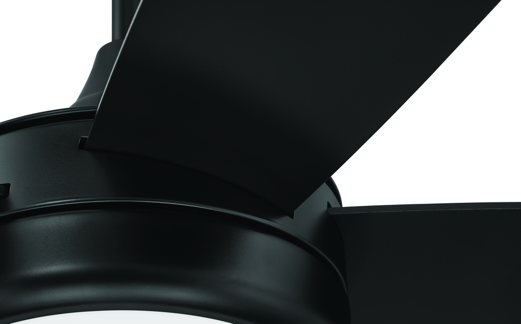 Phaze II 52" 5-Blade Ceiling Fan in Flat Black w/ Flat Black/Greywood Blades; Integrated Light Kit