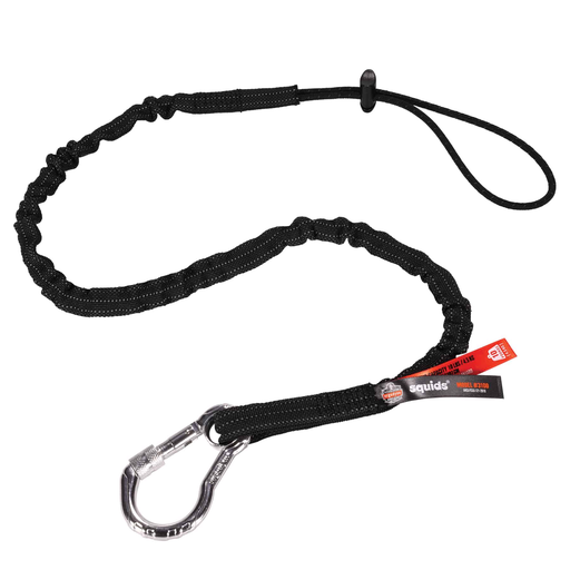 3100 Single Standard Black Lanyard - Carabiner Loop - 10lbs