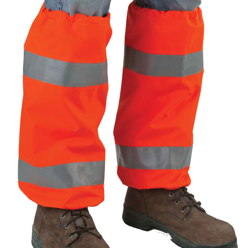 8008 Orange Class E Hi-Vis Leg Gaiters