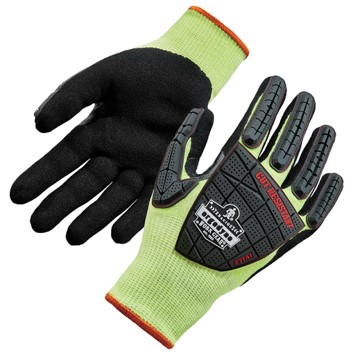 7141 1-Pair Xl Lime Ansi A4 Dir Nitrile-Coated Cr Gloves