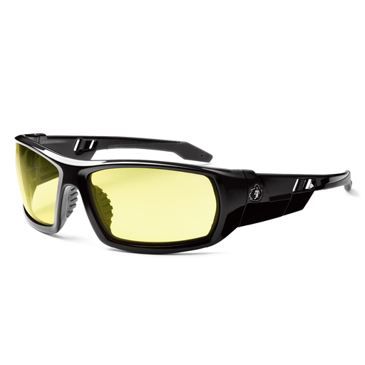 Odin Black Frame Yellow Lens Safety Glasses