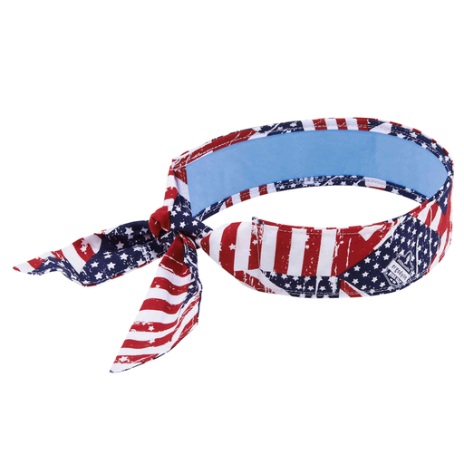 6700Ct Stars And Stripes Cooling Bandana Headband - Pva - Tie