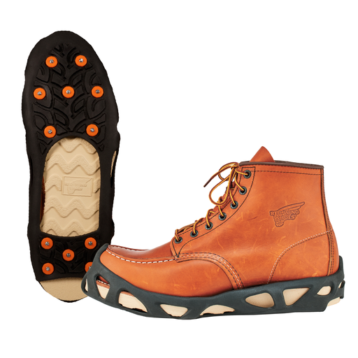 6304 L Black One-Piece Step-In Ice Cleats - Full Coverage