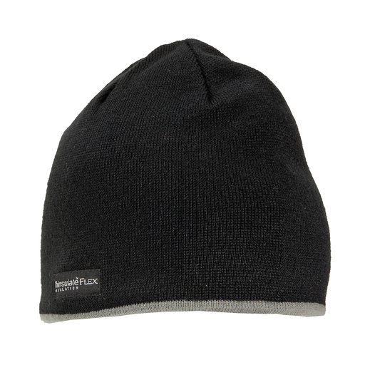 6818 Black Knit Winter Hat Fleece Lined