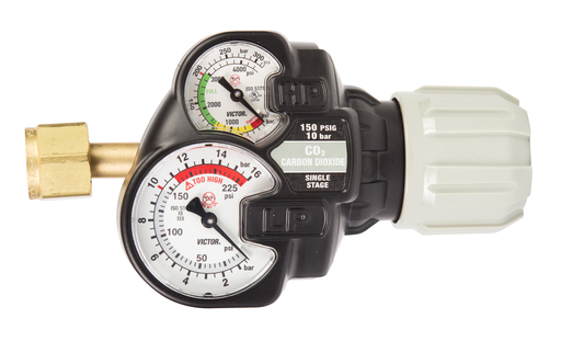 Victor®Model ESS42-150-320 EDGE™ Series 2.0 Heavy Duty/High Capacity Carbon Dioxide Single Stage Regulator, CGA-320
