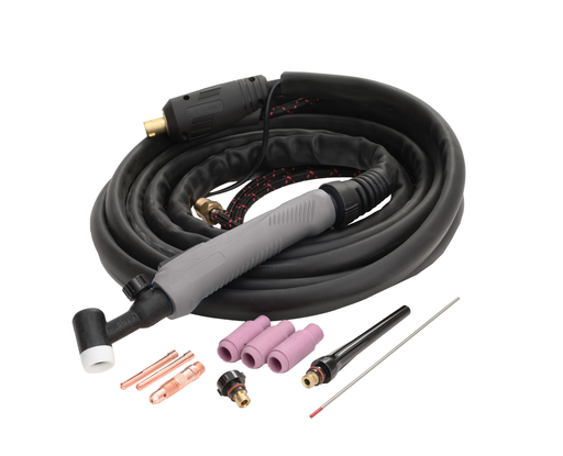 ESAB® TIG Torch, 17 V, 12.5 Foot, 8 pin