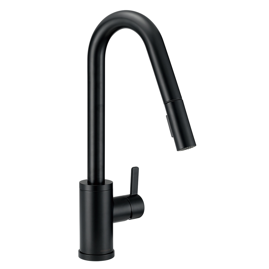 Amalfi 1H Pull-Down Kitchen Faucet w/SnapBack Retraction 1.75gpm Satin Black
