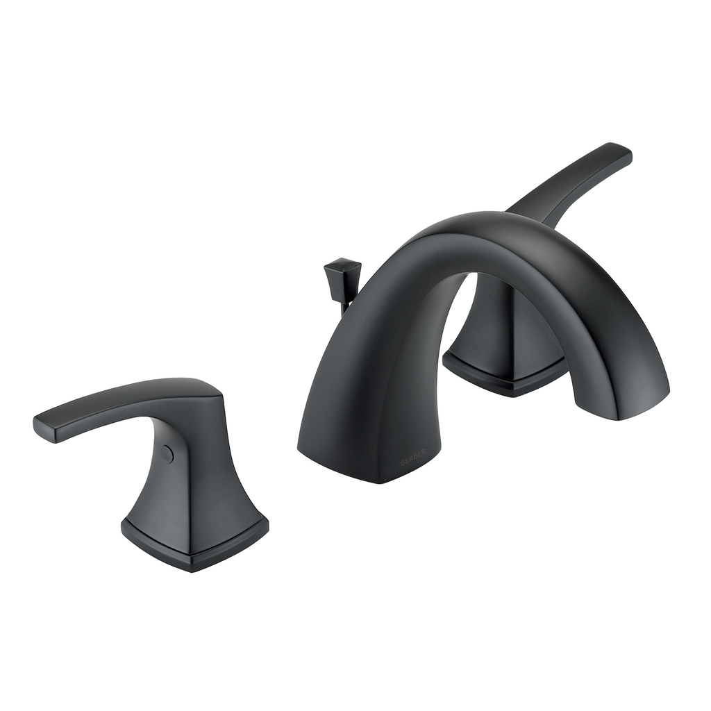 Vaughn 2H Widespread Faucet w/ Metal Pop-Up Drain 1.2gpm Satin Black