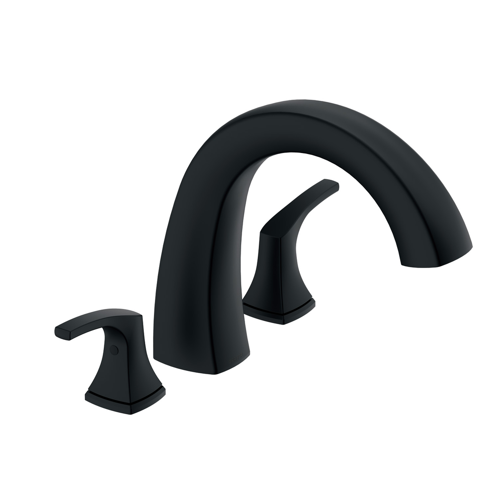Vaughn 2H Roman Tub Trim Kit w/out Spray Satin Black