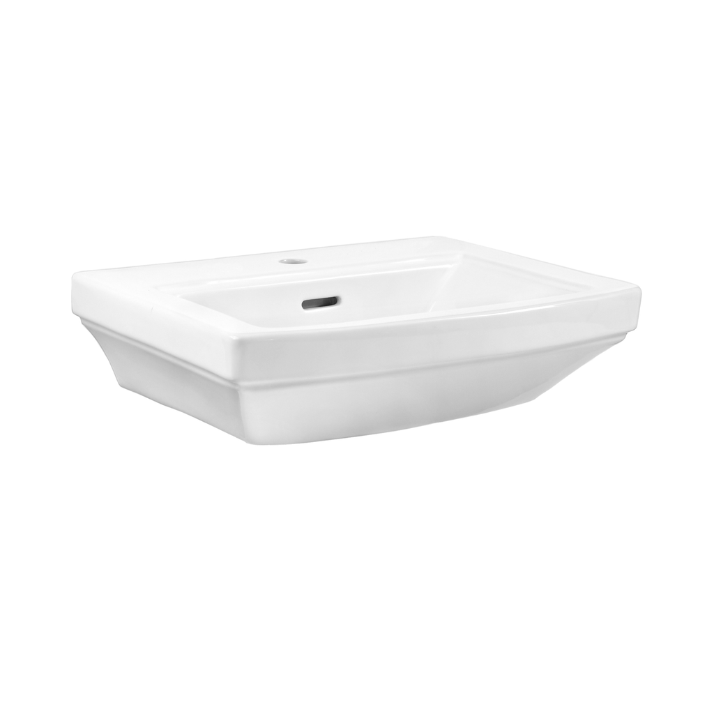 Hinsdale Petite Ped Top 21"x18" Single Hole White