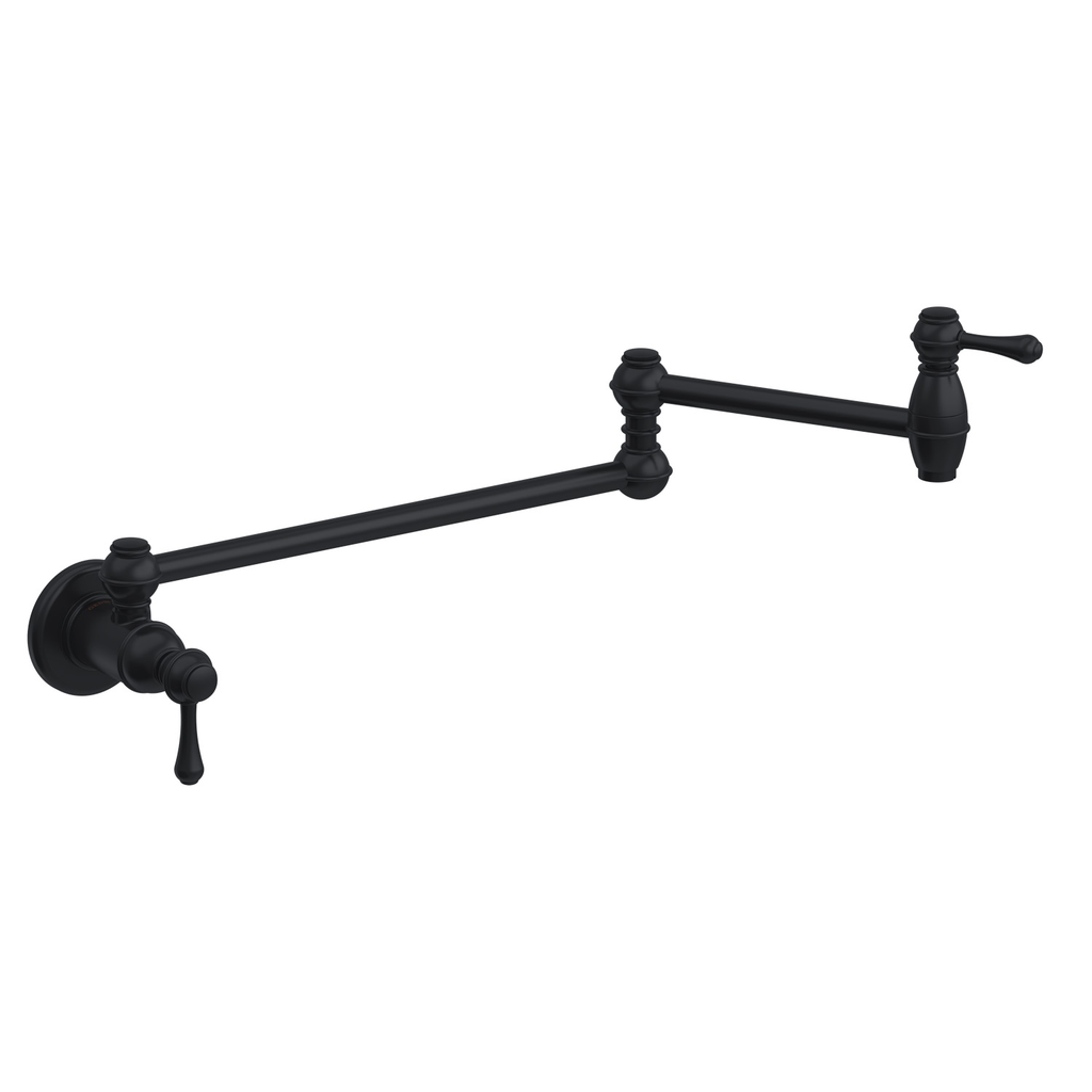 Opulence Wall Mount Pot Filler 2.2gpm Satin Black