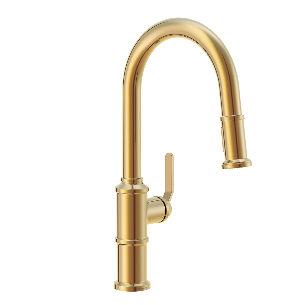 Kinzie 1H Pull-Down Kitchen Faucet w/ Snapback Retraction 1.75gpm Brushed Bronze