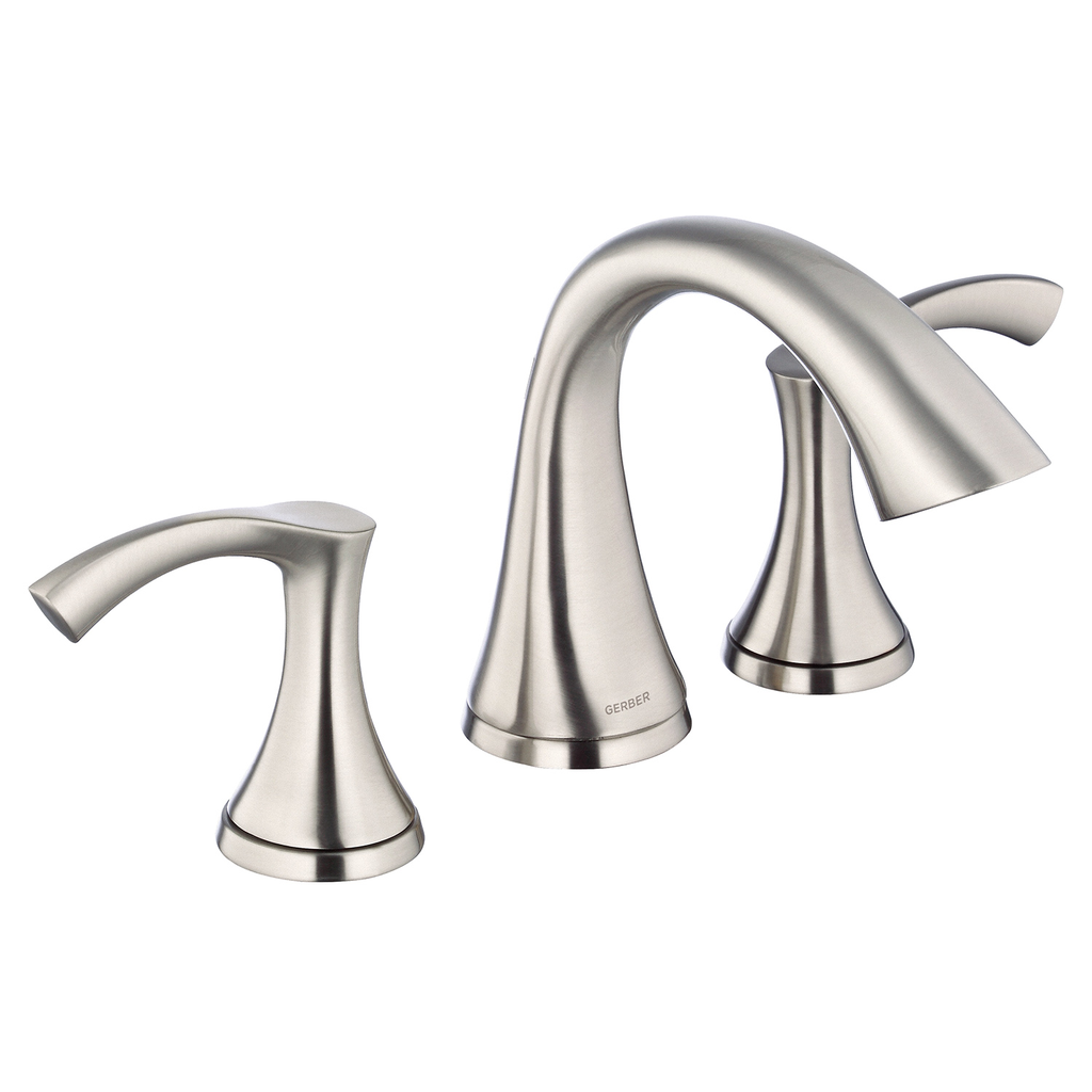 Antioch 2H Widespread Lavatory Faucet w/ Metal Touch Down Drain 1.2gpm Brushed Nickel
