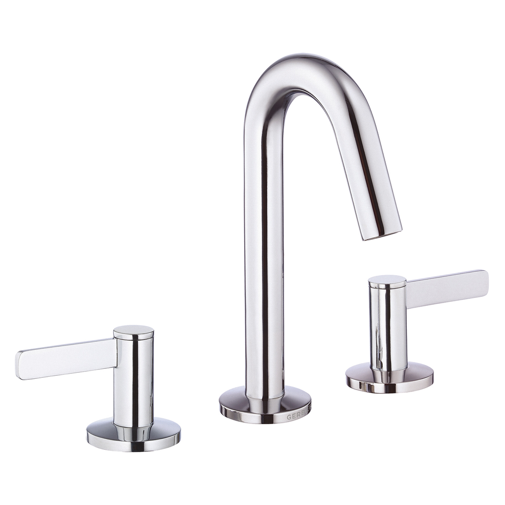Amalfi Trim Line 2H Widespread Lavatory Faucet w/ Metal Touch Down Drain 1.2gpm Chrome