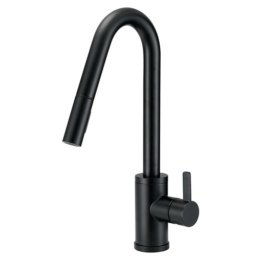 Amalfi 1H Pull-Down Kitchen Faucet w/SnapBack Retraction 1.75gpm Satin Black