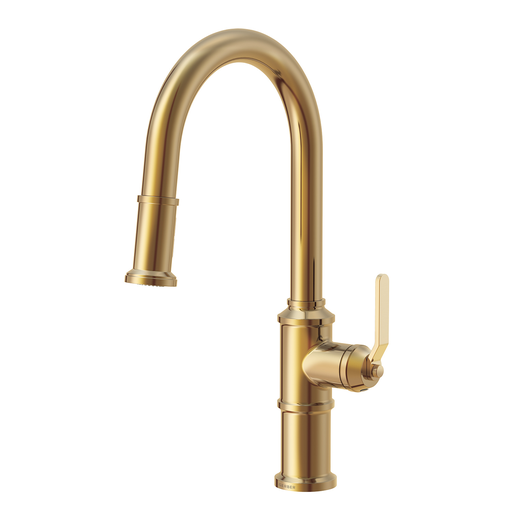 Kinzie 1H Pull-Down Kitchen Faucet w/ Snapback Retraction 1.75gpm Brushed Bronze