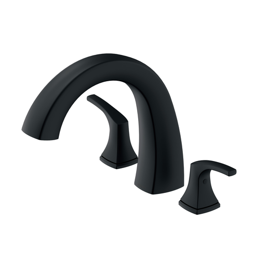 Vaughn 2H Roman Tub Trim Kit w/out Spray Satin Black