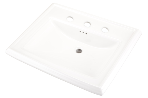 Logan Square Standard Ped Lav 27.38"x21.25" 8"CC White